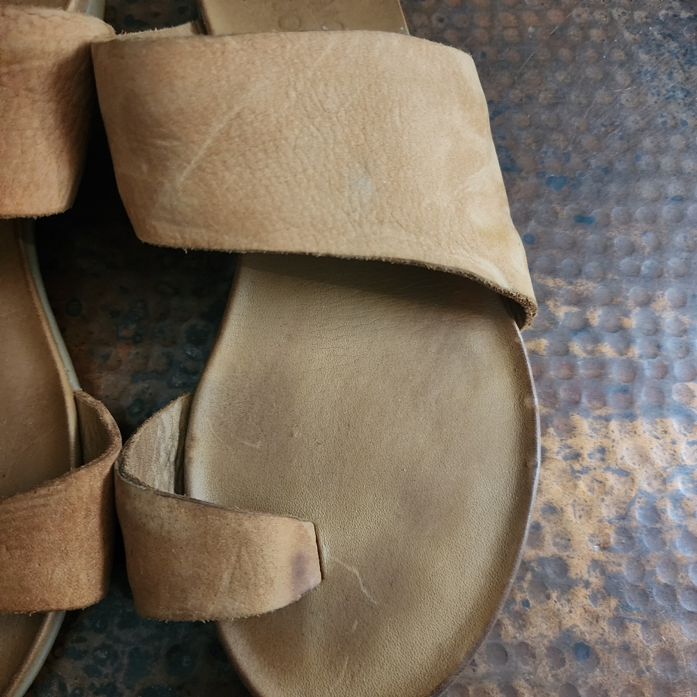 Miz Mooz Tan Leather Sandals - Picture 8 of 13